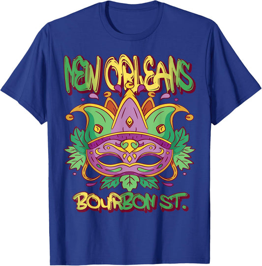 French New Orleans Mardi Gras Bourbon Street Souvenir T-Shirt - T-Shirt | Royal