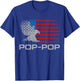 Pop-Pop Grandfather American Flag Patriotic Eagle Grandpa Men T-Shirt - T-Shirt | Royal