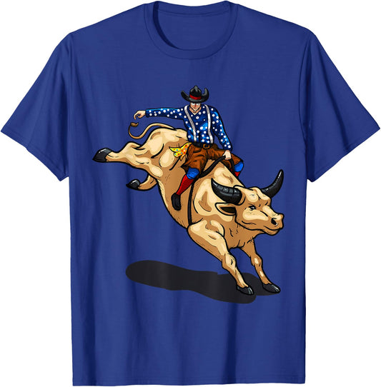 Rodeo Clown Funny Bull Fighting Lover Gag Bullfighter Outfit T-Shirt - T-Shirt | Royal