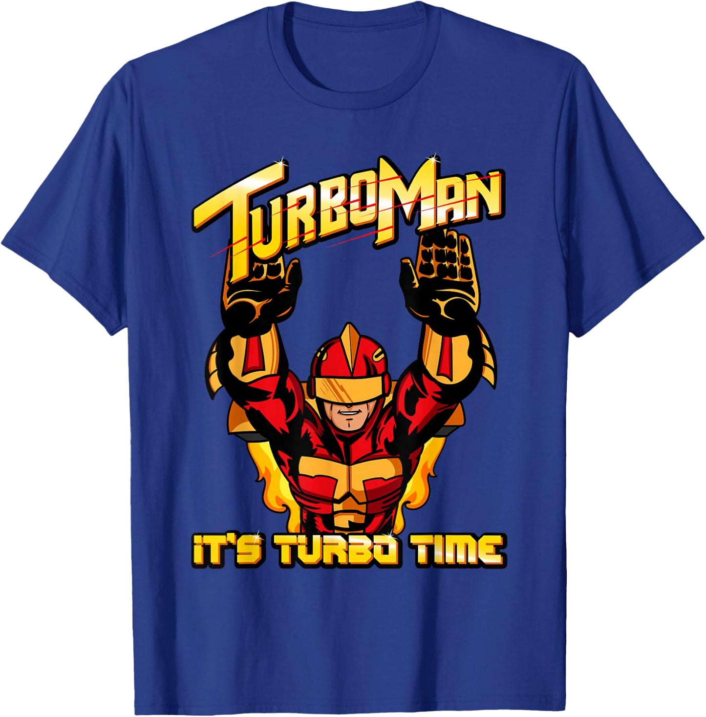 Turbo Man - It's Turbo Time T-Shirt - T-Shirt | Royal