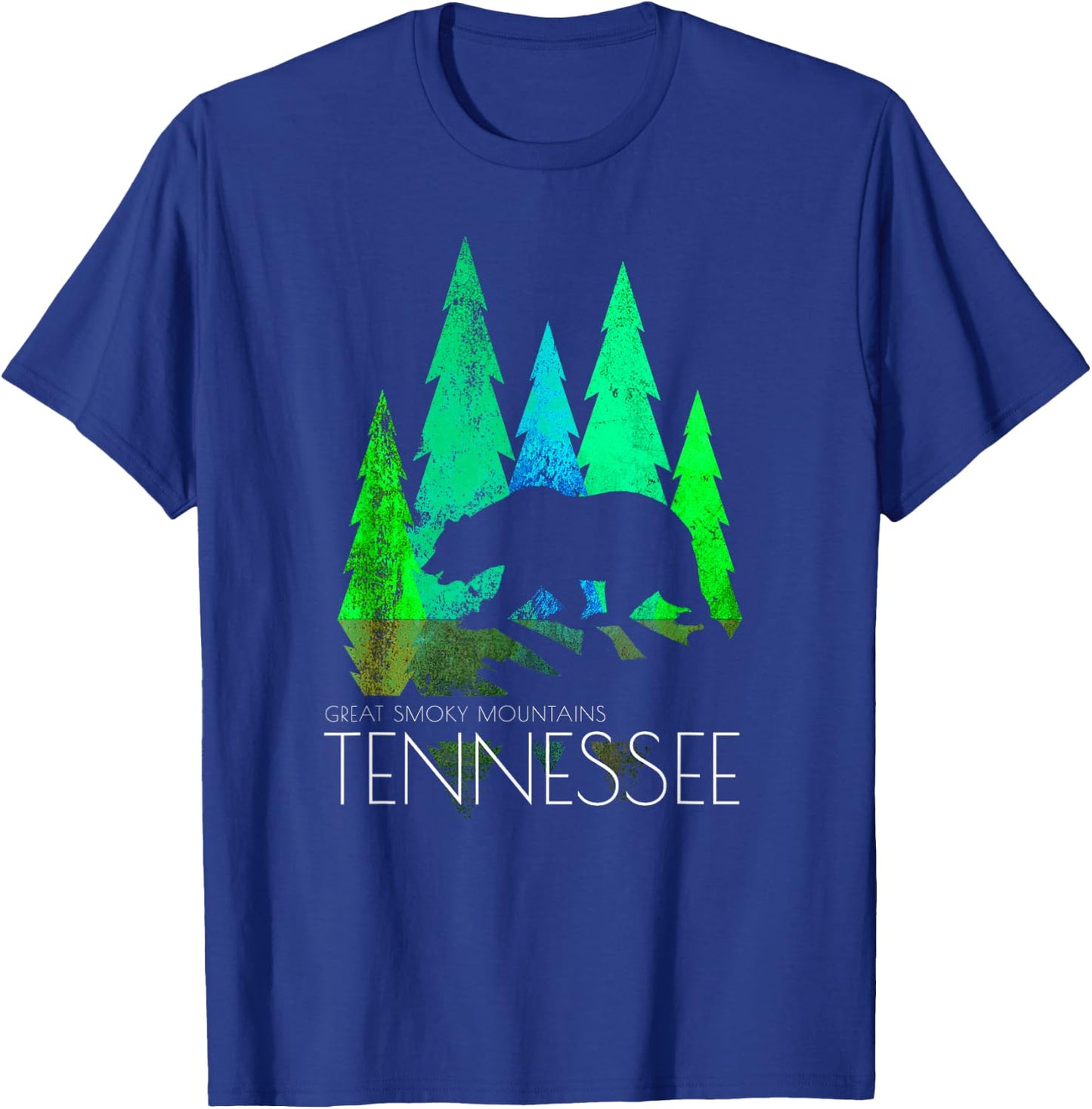 Great Smoky Mountains - Tennessee - Black Bear Tennessee T-Shirt - T-Shirt | Royal