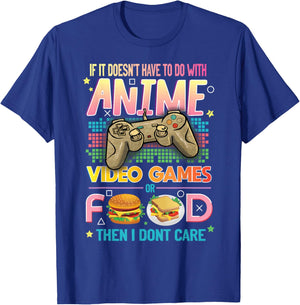 Funny Anime Video Games Food Japanese Hobby Quote Gag Lover T-Shirt - T-Shirt | Royal