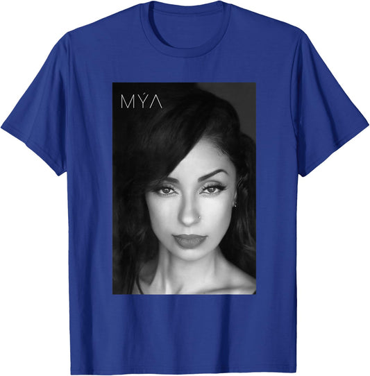 MYA Close Up Black & White T-Shirt - T-Shirt | Royal