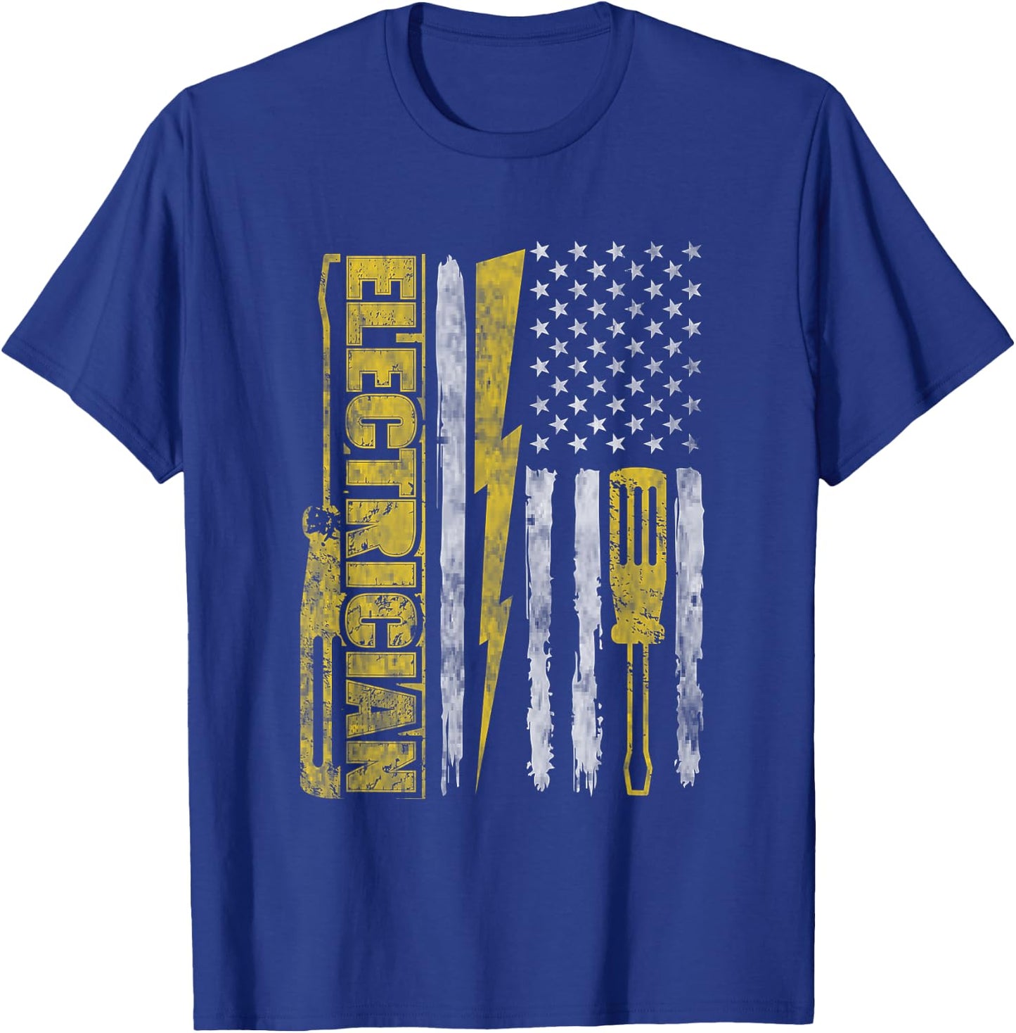 Funny Electrician Electrical Engineer - Electricity Lineman T-Shirt - T-Shirt | Royal