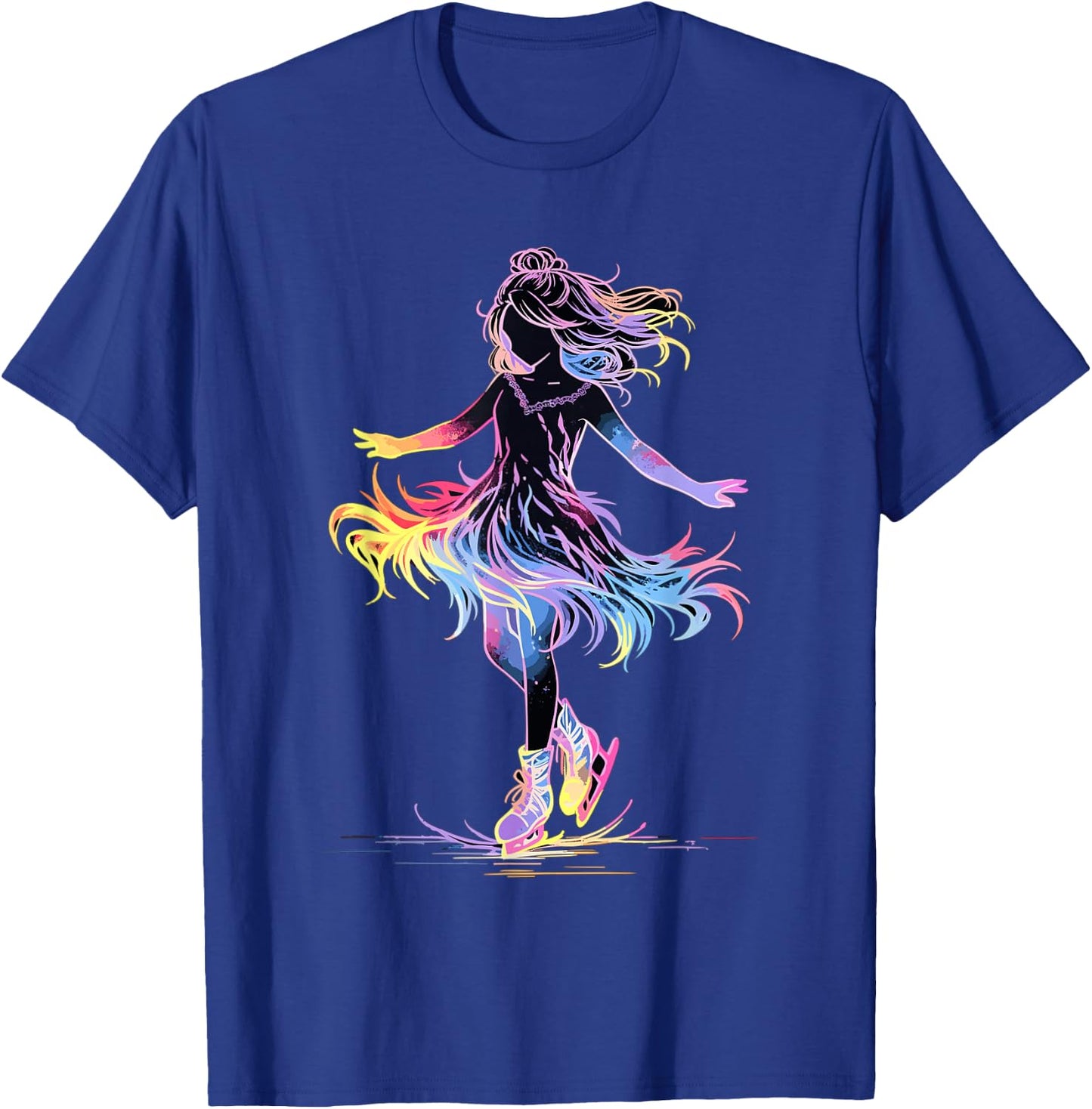Cute Ice Skating Skater Figure Skating For Girls T-Shirt - T-Shirt | Royal