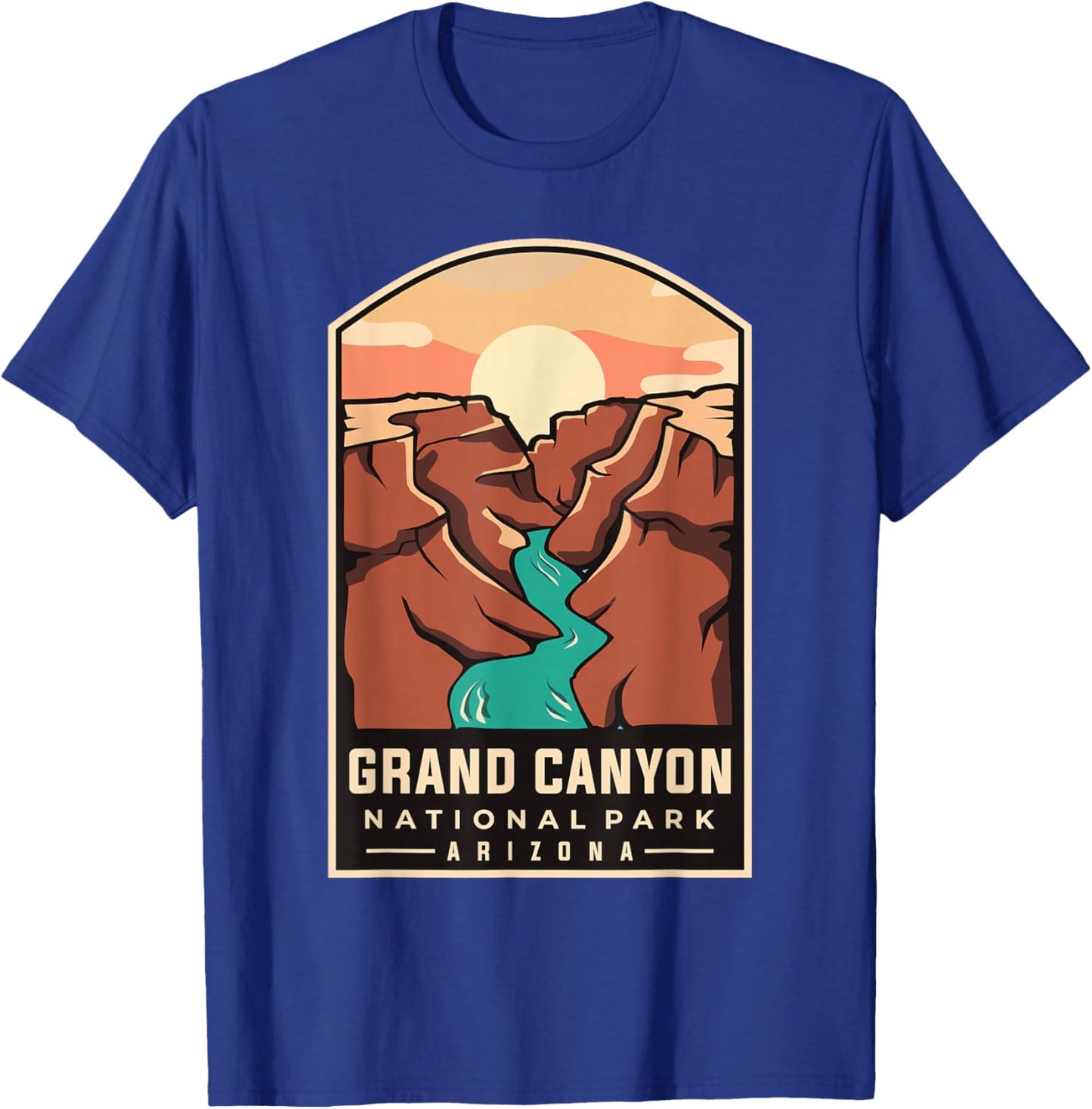 Grand Canyon National Park - Throwback Design - Classic T-Shirt - T-Shirt | Royal
