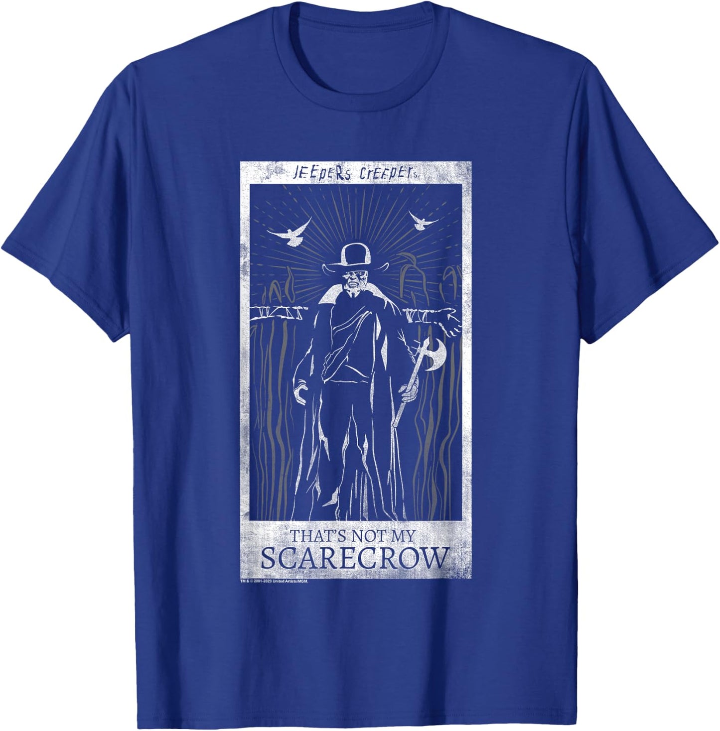 Jeepers Creepers Halloween Not My Scarecrow Retro Tarot Card T-Shirt - T-Shirt | Royal