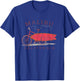 Retro Malibu California Surfing Fan Surfboard Bicycle Art T-Shirt - T-Shirt | Royal