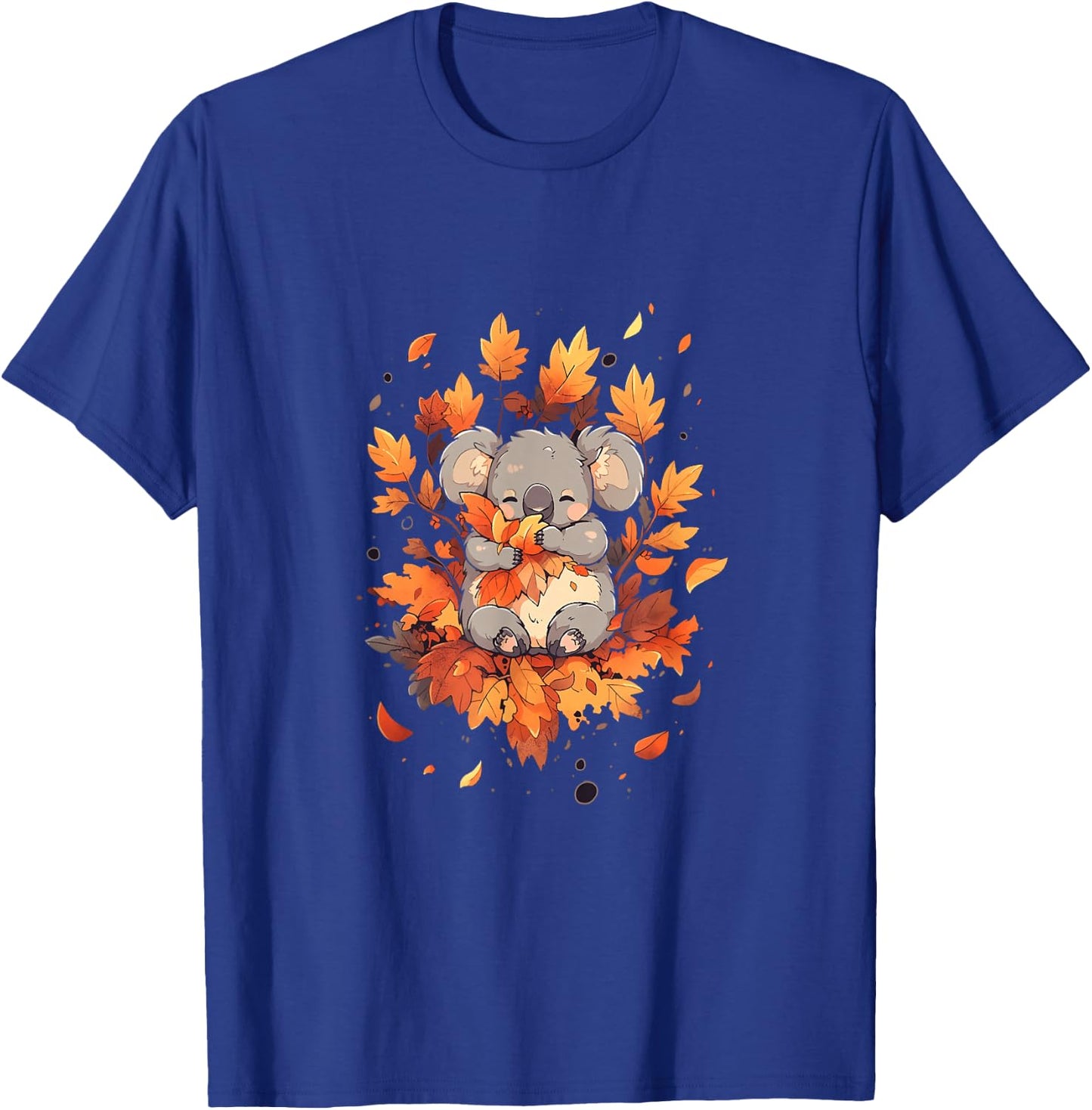 Koala Autumn Season Autumn Leaves Thanksgiving T-Shirt - T-Shirt | Royal