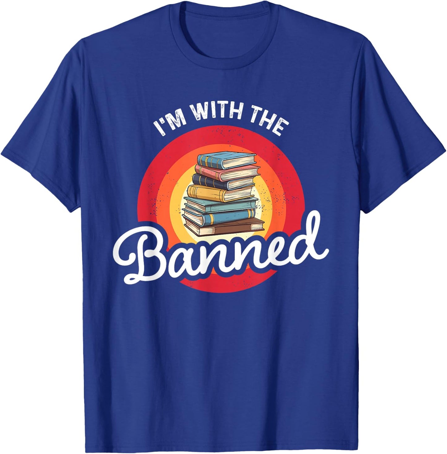 I'm With The Banned Books Week Librarian Retro Book Reader T-Shirt - T-Shirt | Royal