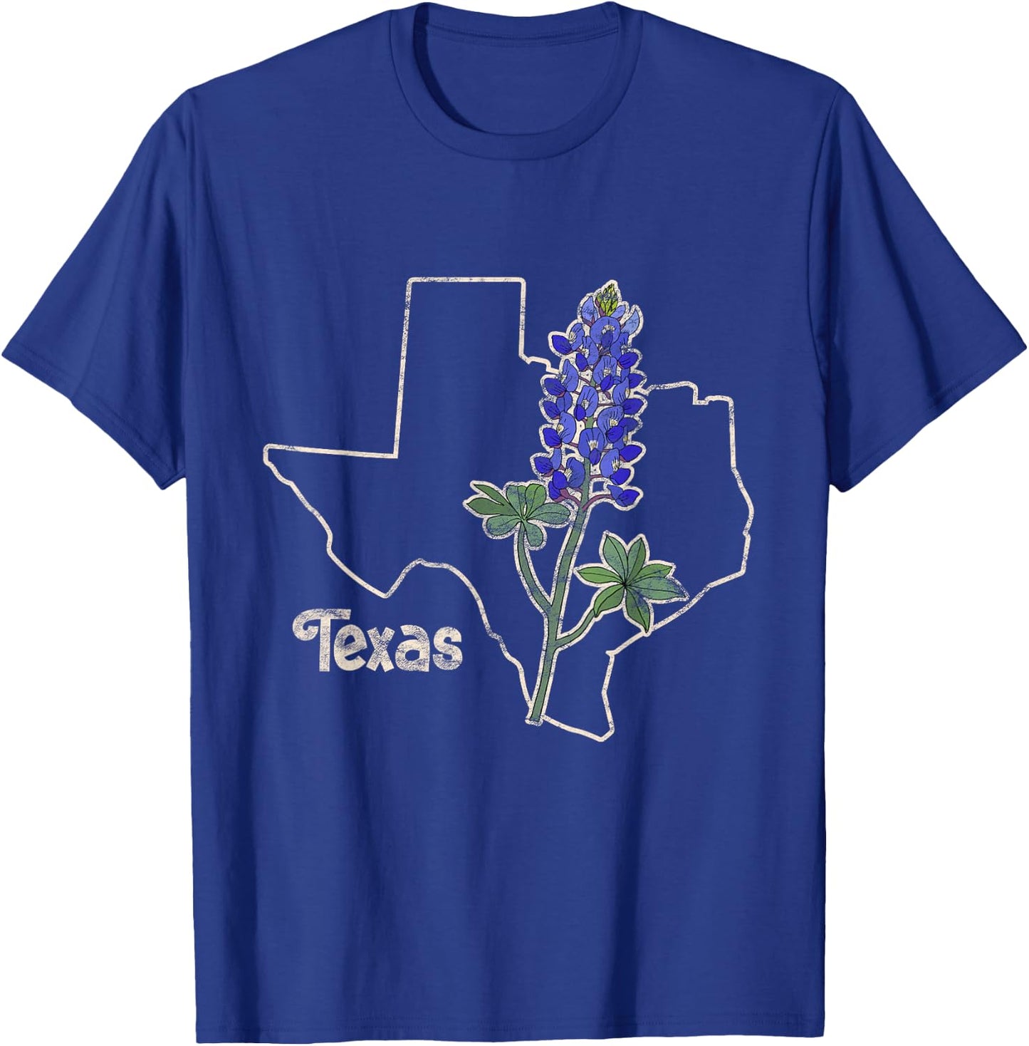 Texas Bluebonnet Flower Wildflower State T-Shirt - T-Shirt | Royal