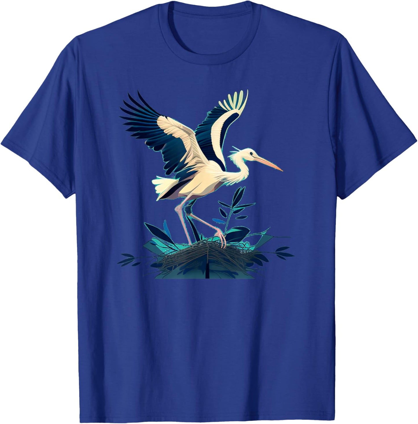 Funny Stork Bird T-Shirt - T-Shirt | Royal
