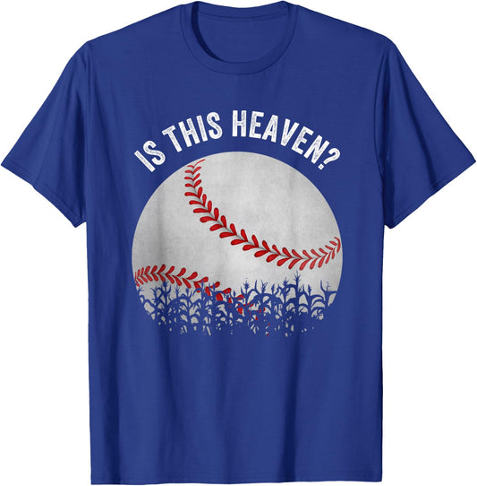 Is This Heaven No It's Iowa Vintage Baseball Corn Fields T-Shirt - T-Shirt | Royal