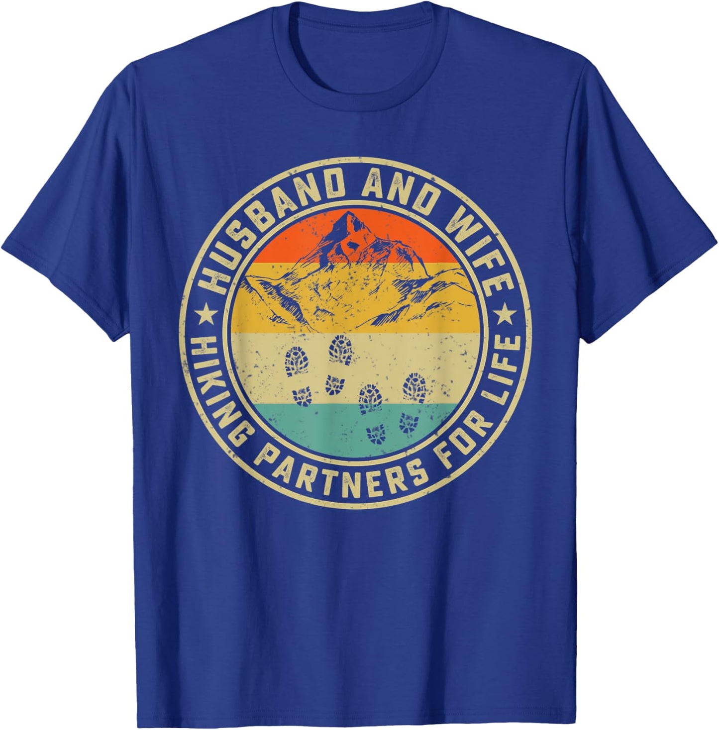 Husband And Wife Hiking Partners For Life Traveling Sweet T-Shirt - T-Shirt | Royal