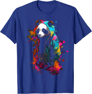 Panda Art Colourful Animal Panda T-Shirt - T-Shirt | Royal