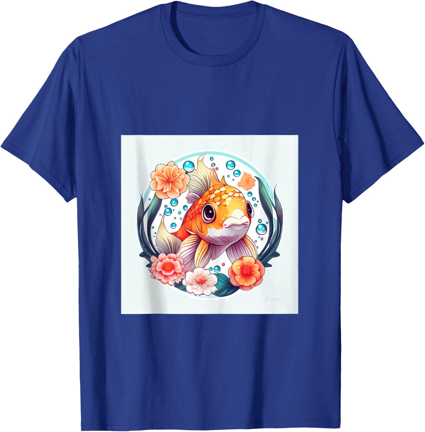 Enchanting Koi Carousel A Magical Ride of Cute Fish T-Shirt - T-Shirt | Royal