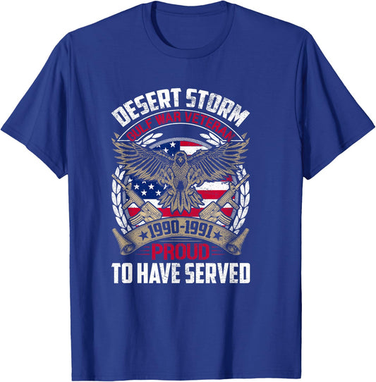 Desert Storm Operation Veteran American T-Shirt - T-Shirt | Royal