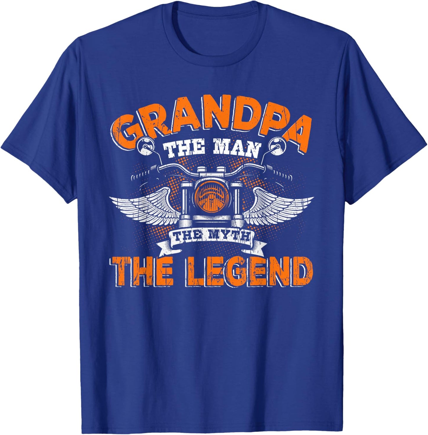 Grandpa The Man The Myth The Legend Motorcycle T-Shirt - T-Shirt | Royal