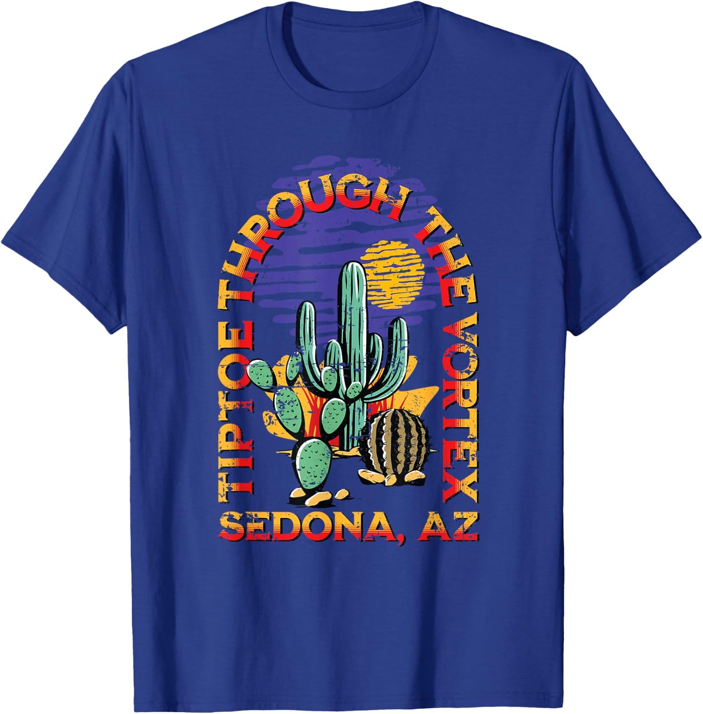 Fun Sedona AZ Distressed Design T-Shirt - T-Shirt | Royal