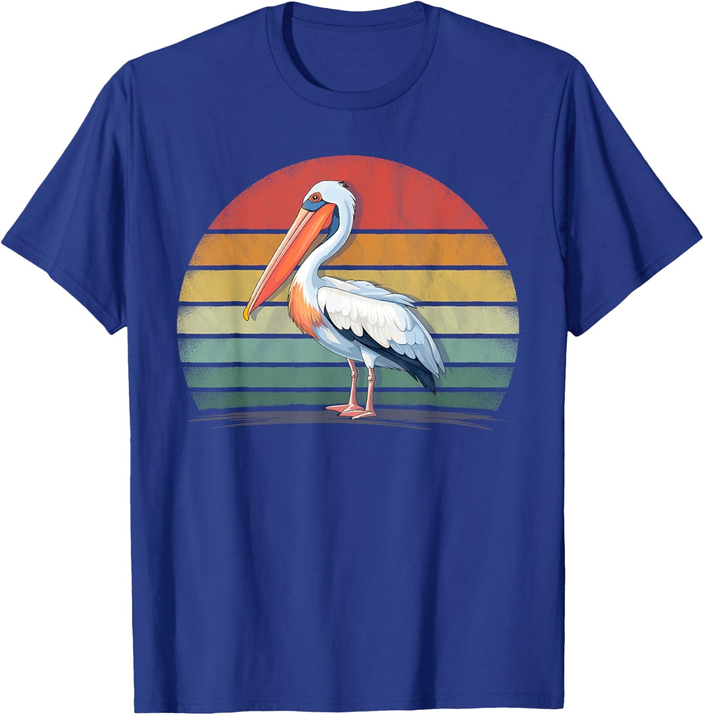 Pelican Bird Lover Retro Style Distressed Vintage Pelican T-Shirt - T-Shirt | Royal