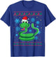 Rattlesnake Ugly Christmas Gift Funny Snake X-Mas Santa Hat T-Shirt - T-Shirt | Royal