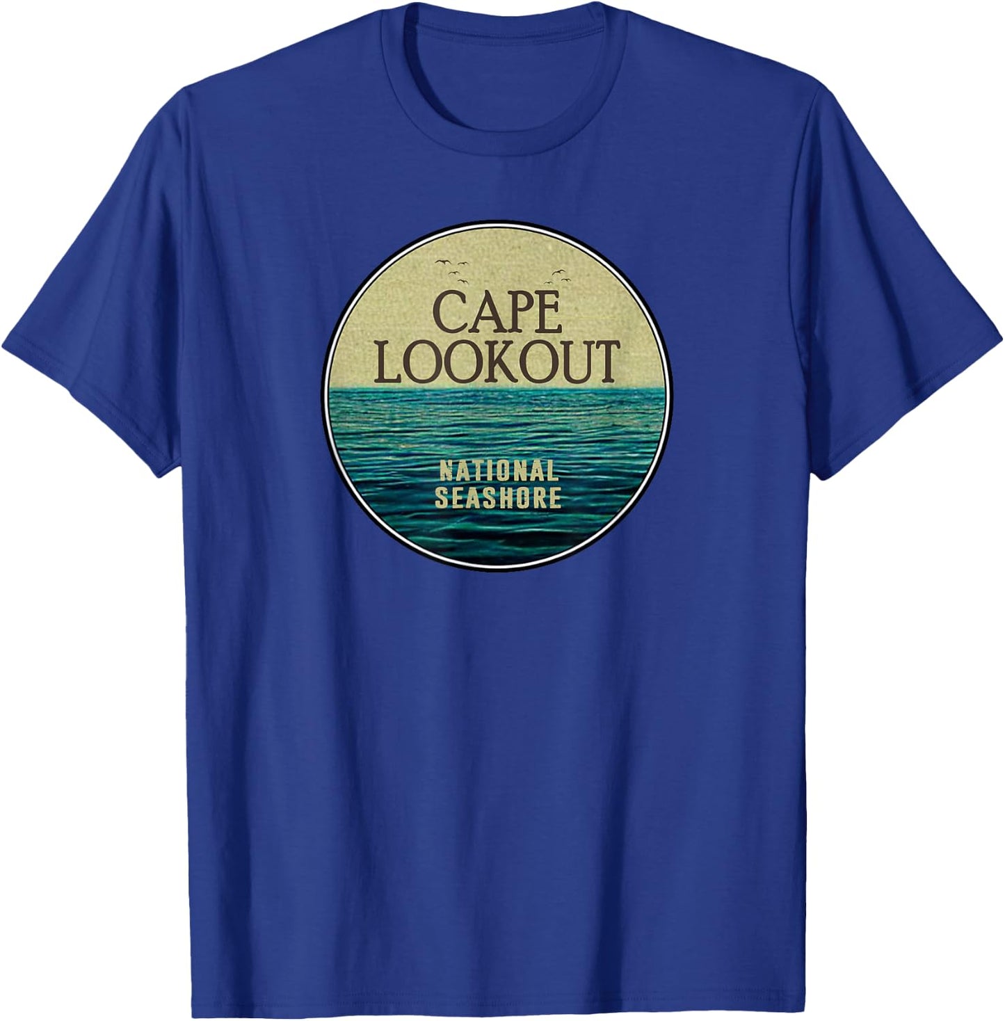 Cape Lookout National Seashore Ocean Birds T-Shirt - T-Shirt | Royal