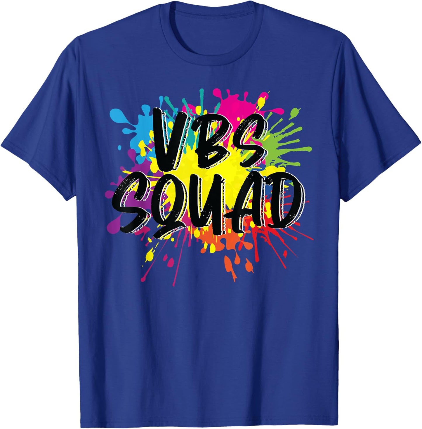 VBS Squad Vacation Bible School I Love Paint Splatter Team T-Shirt - T-Shirt | Royal