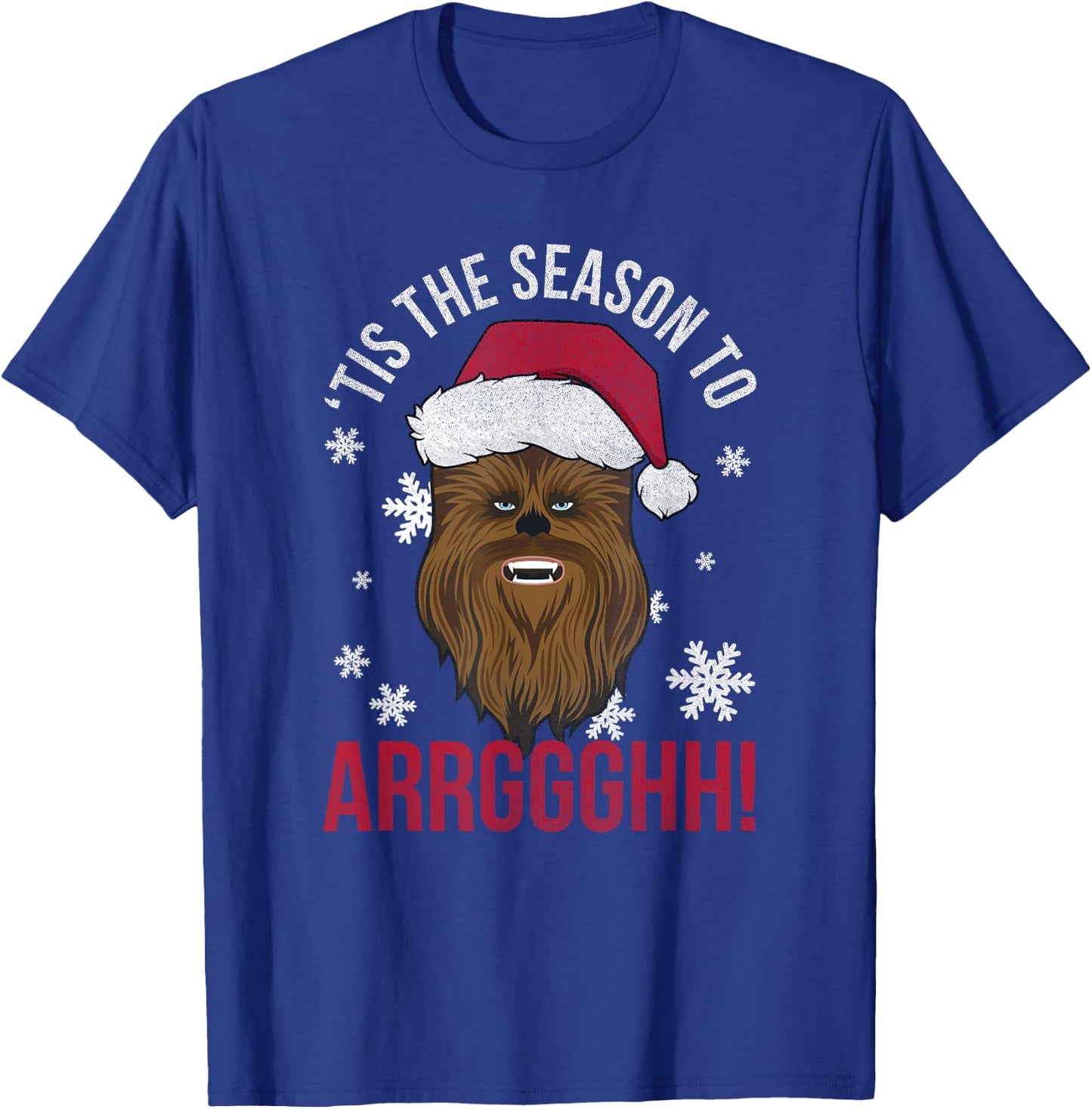 Star Wars Christmas Chewbacca 'Tis The Season To Arrghh! T-Shirt - T-Shirt | Royal