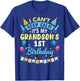I Can't Keep Calm It's My Grandson's 1st Birthday Happy Him T-Shirt - T-Shirt | Royal