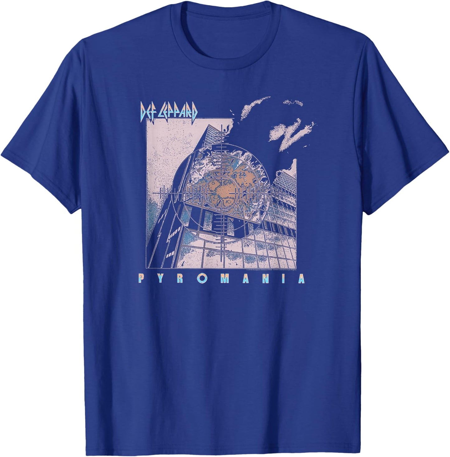 Def Leppard Pyromania Faded Black -Adults T-Shirt - T-Shirt | Royal