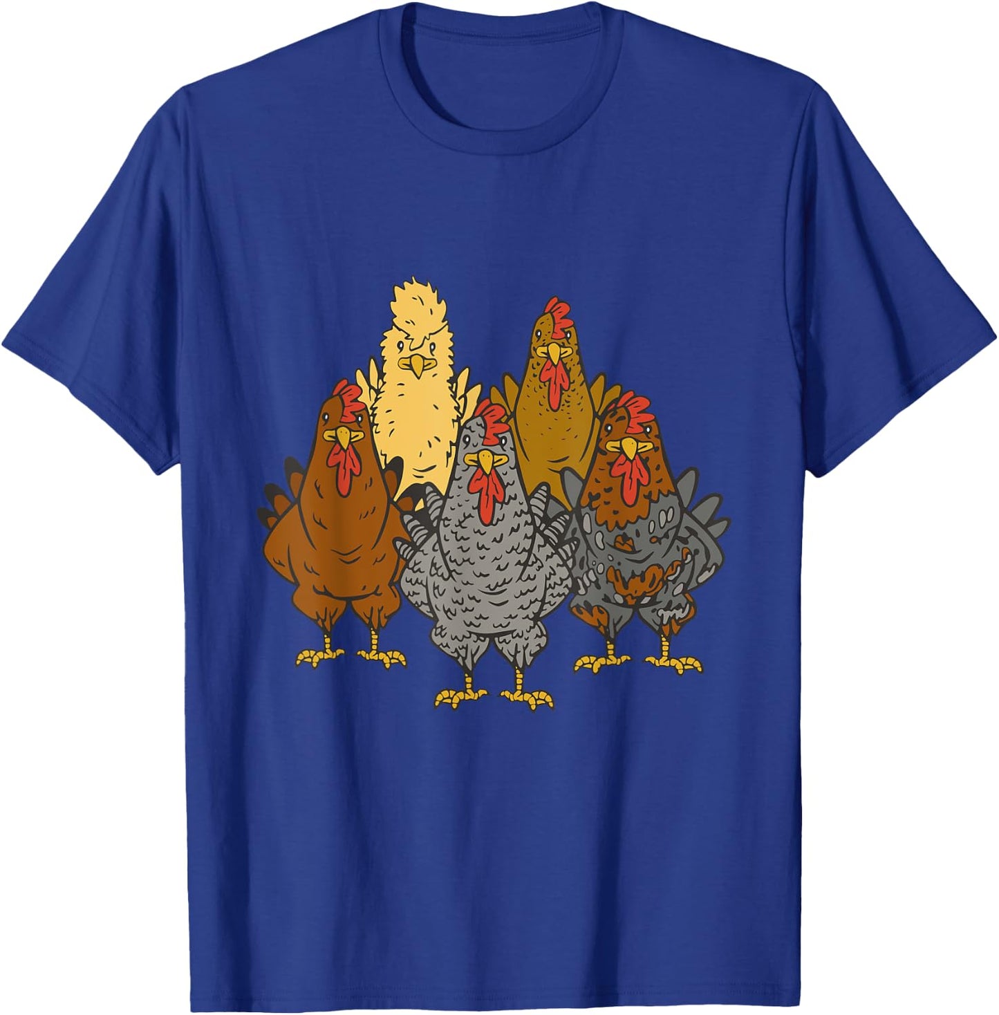 Chicken Animal Print Farm Chicken T-Shirt - T-Shirt | Royal