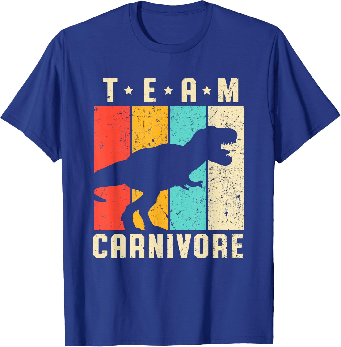 Carnivore Trex Dinosaur Vintage Keto Diet T-Shirt - T-Shirt | Royal