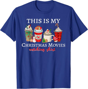 Groovy Fun Christmas This Is My Christmas Movie Watching T-Shirt - T-Shirt | Royal