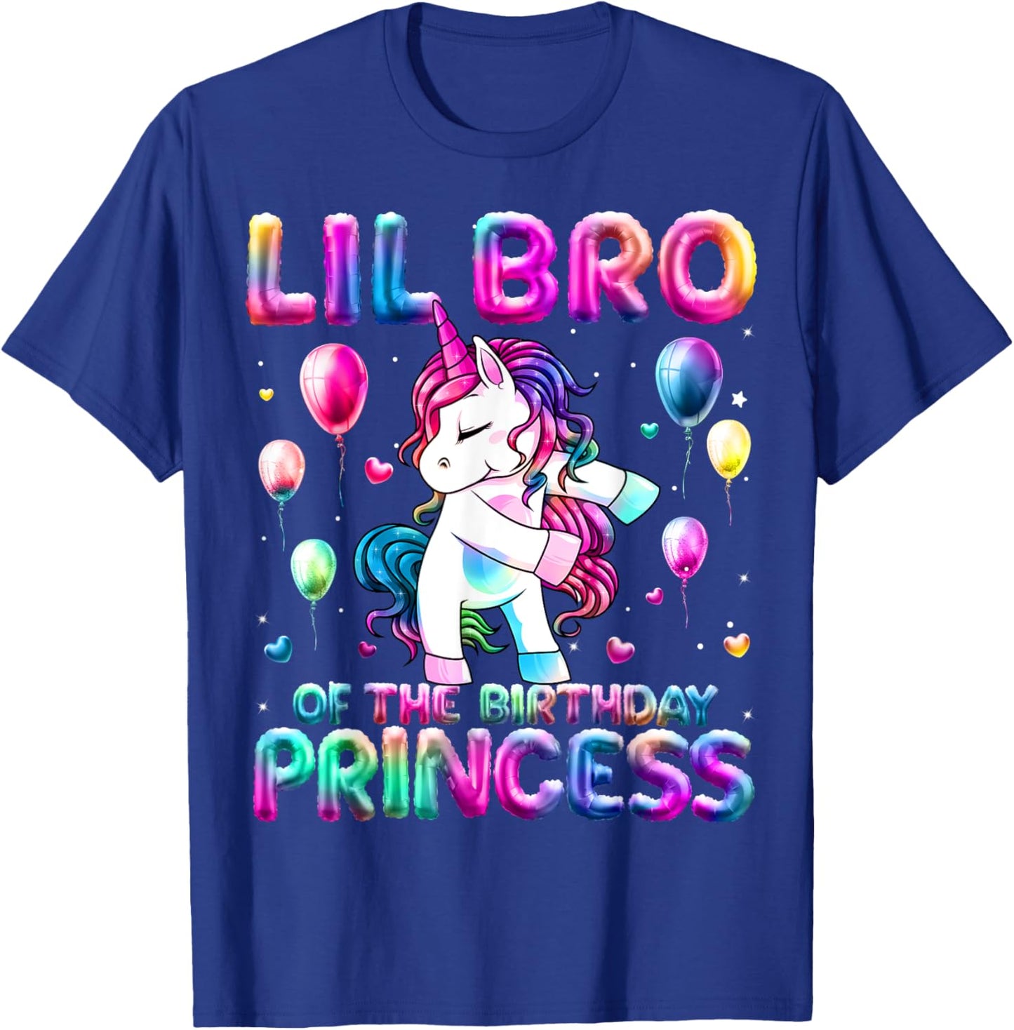 Brother of the Birthday Princess Girl Flossing Unicorn Bro T-Shirt - T-Shirt | Royal