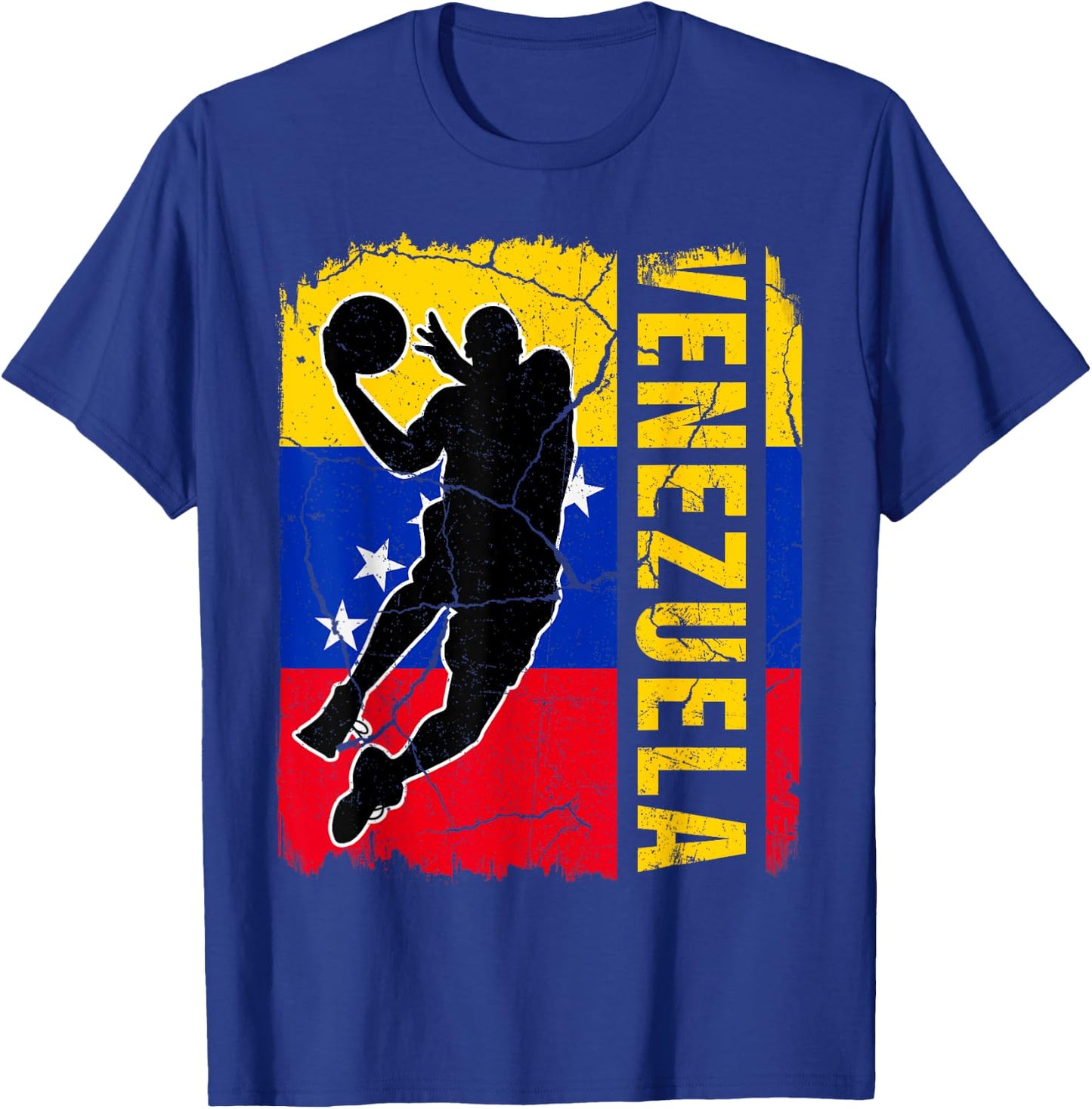 Venezuelan Basketball Player Venezuela Flag Basketball Fans T-Shirt - T-Shirt | Royal