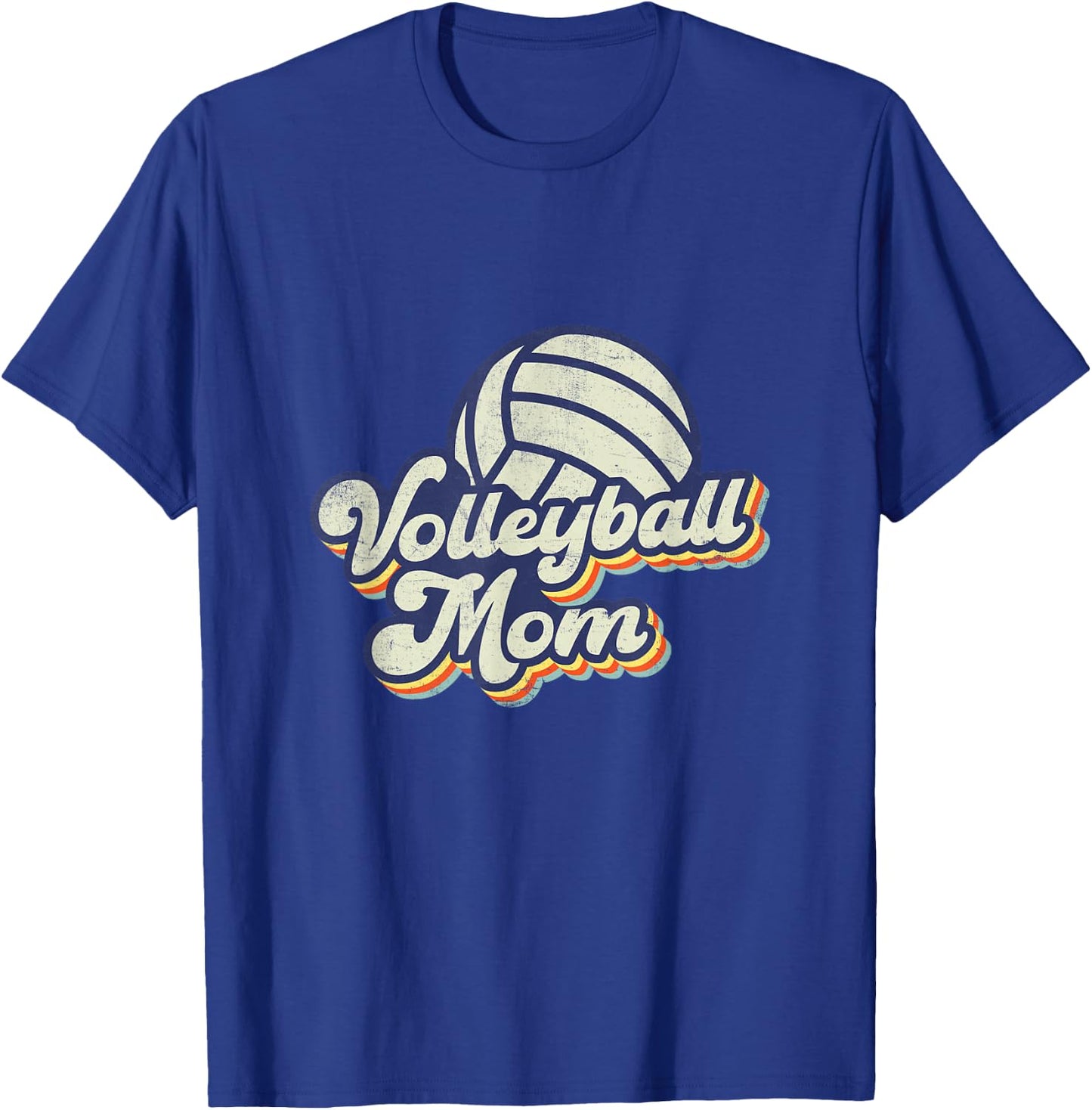 Volleyball Mom Mama Mother's Day Vintage Retro Funny Women T-Shirt - T-Shirt | Royal