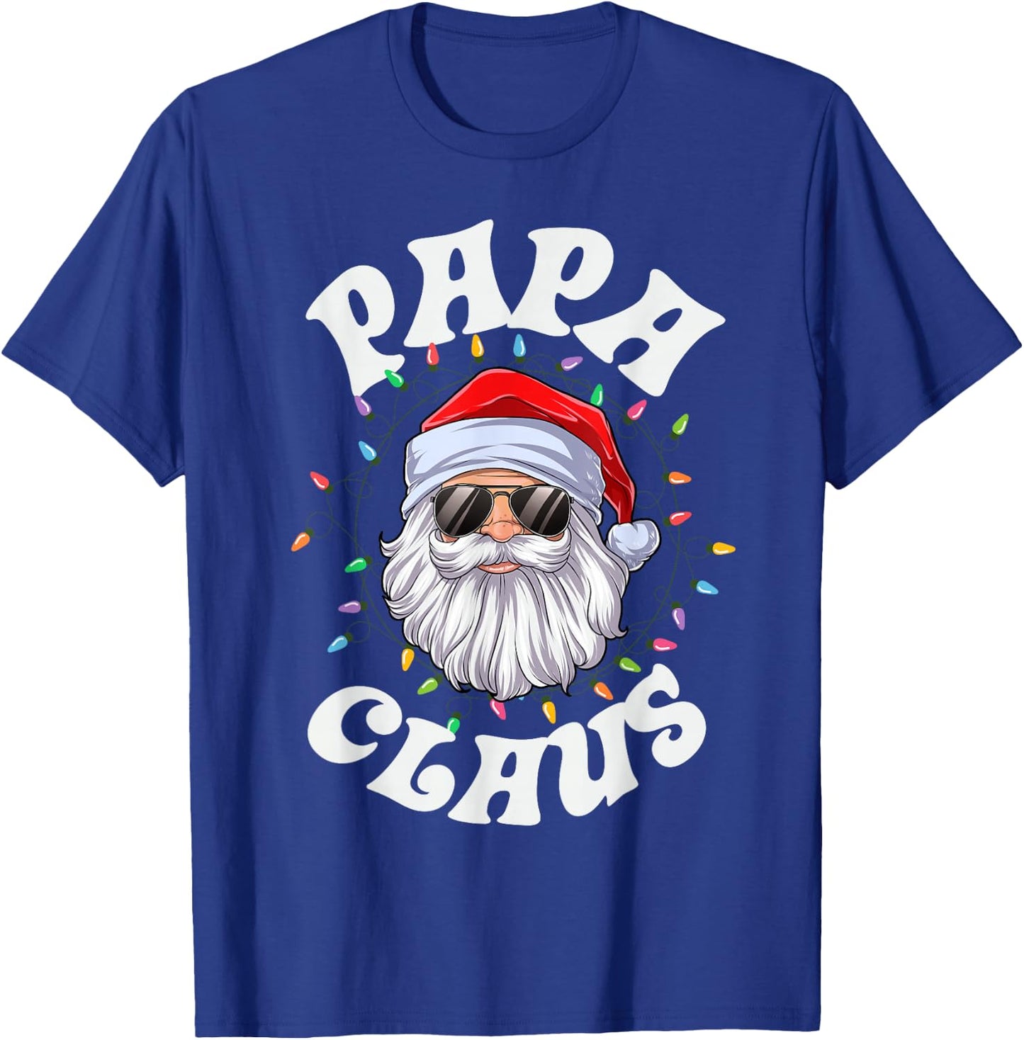 Papa Claus Santa Christmas Dad Family Matching Pajamas Xmas T-Shirt - T-Shirt | Royal