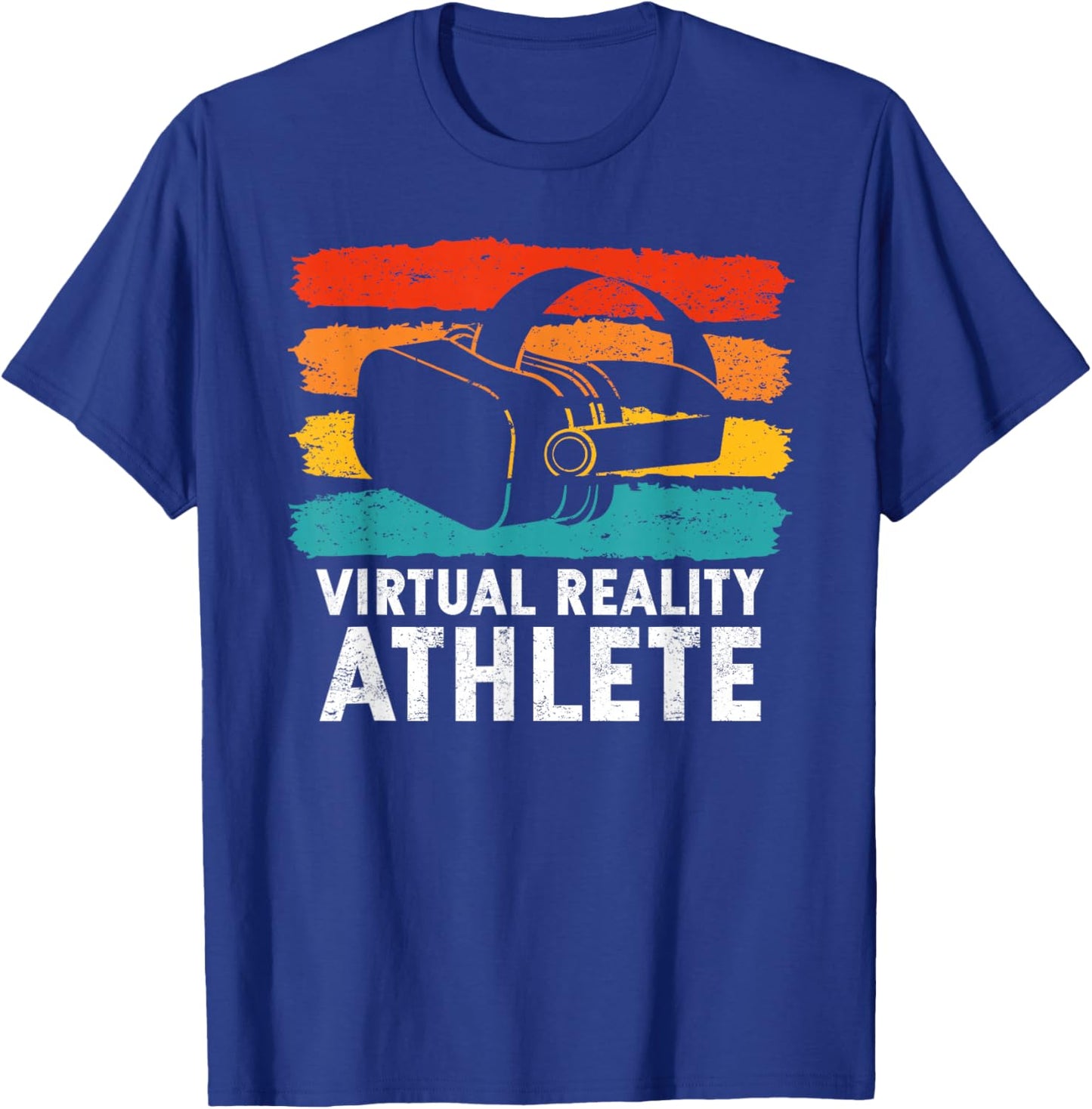 Virtual Reality Gifts For VR Gamers VR Vintage Virtual Reality Athlete T-Shirt - T-Shirt | Royal