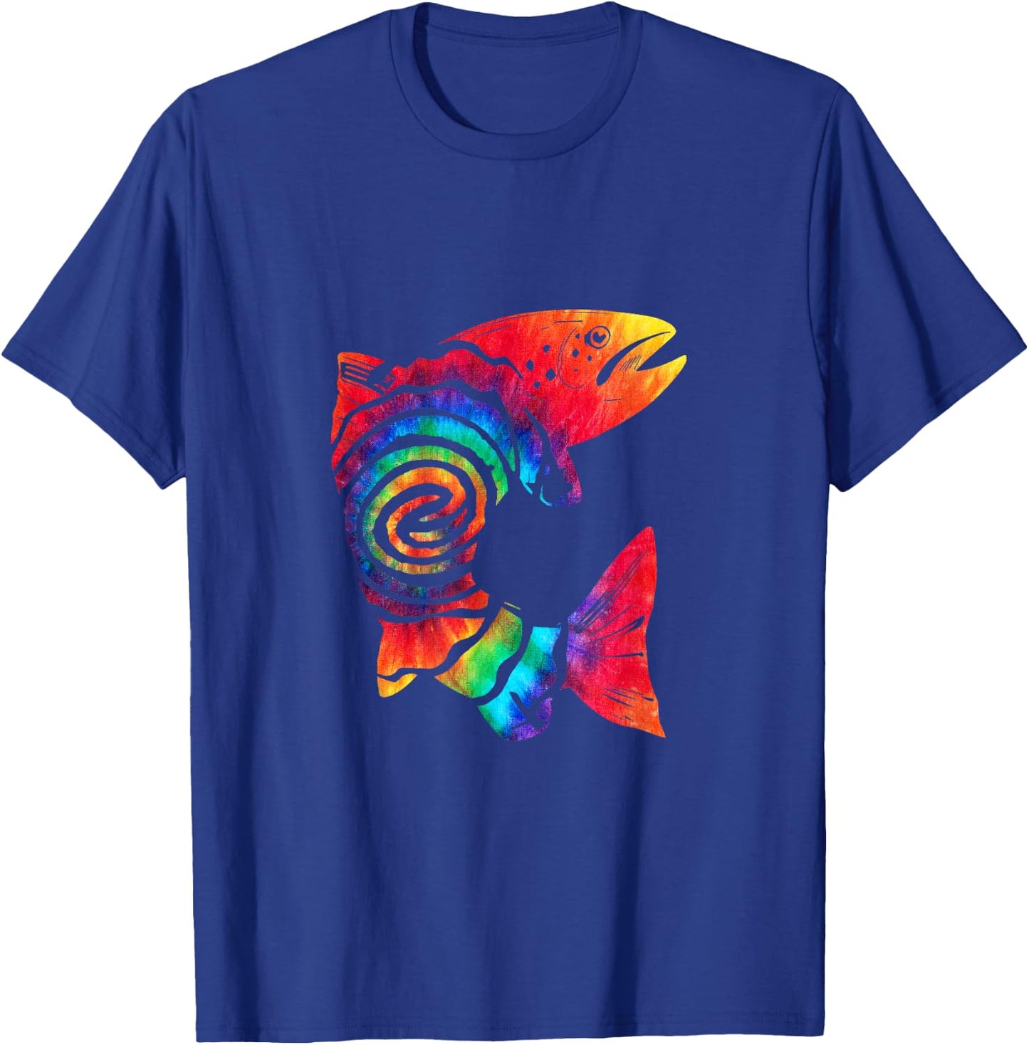 Trout Fish Tie Dye Vintage Trout Fishing Lover T-Shirt - T-Shirt | Royal