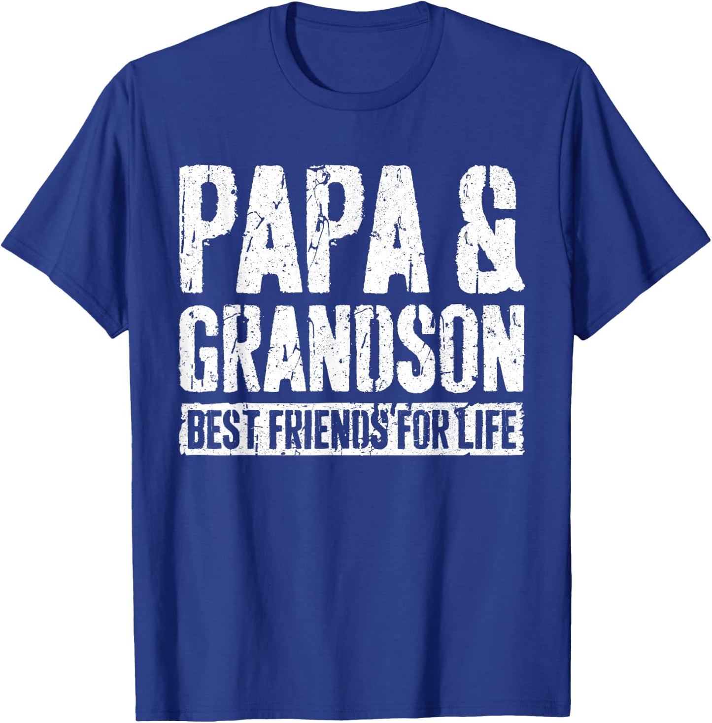 Papa And Grandson Best Friends For Life Shirt Fathers Day T-Shirt - T-Shirt | Royal