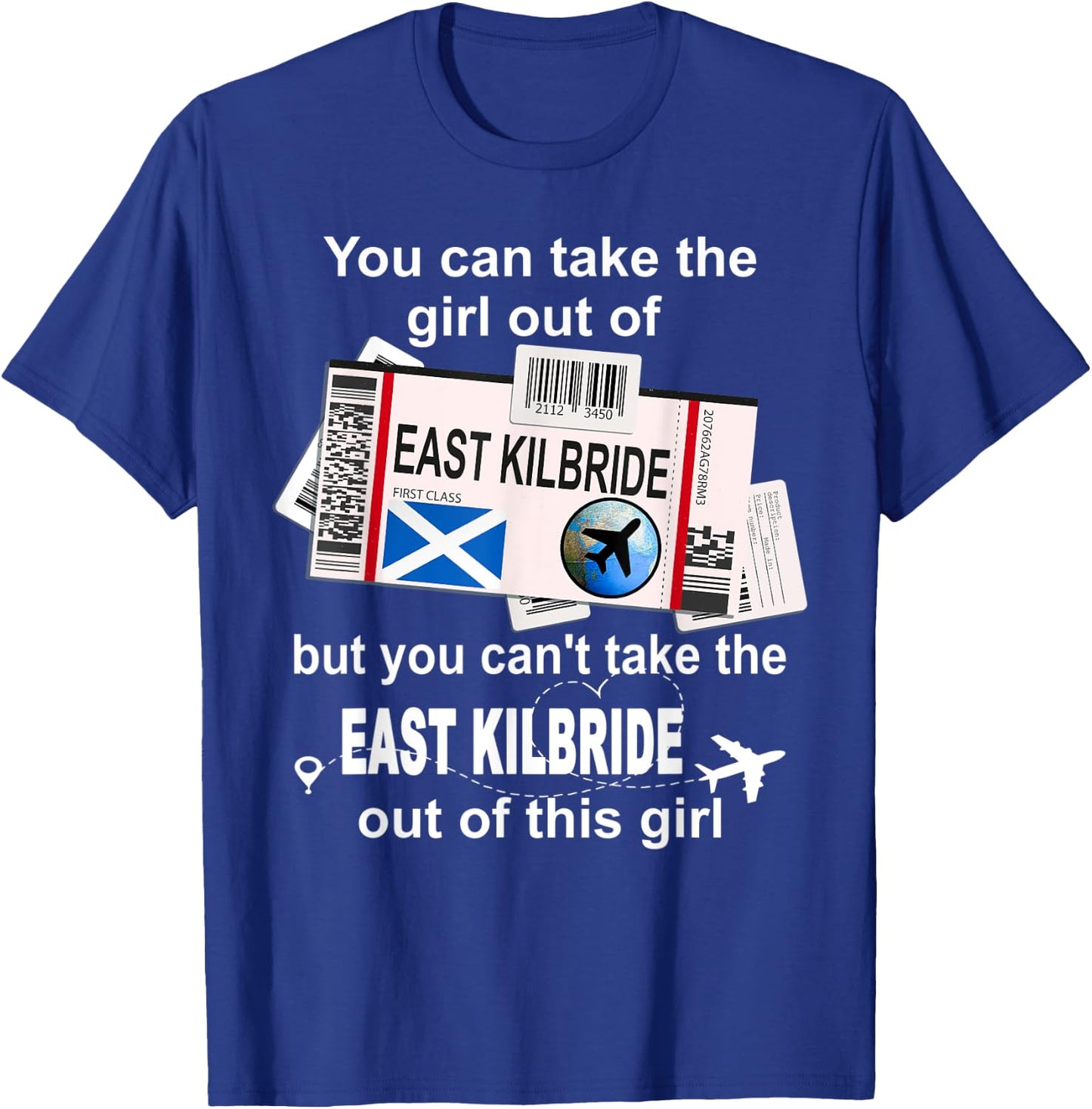 East Kilbride Boarding Pass - East Kilbride Girl T-Shirt - T-Shirt | Royal