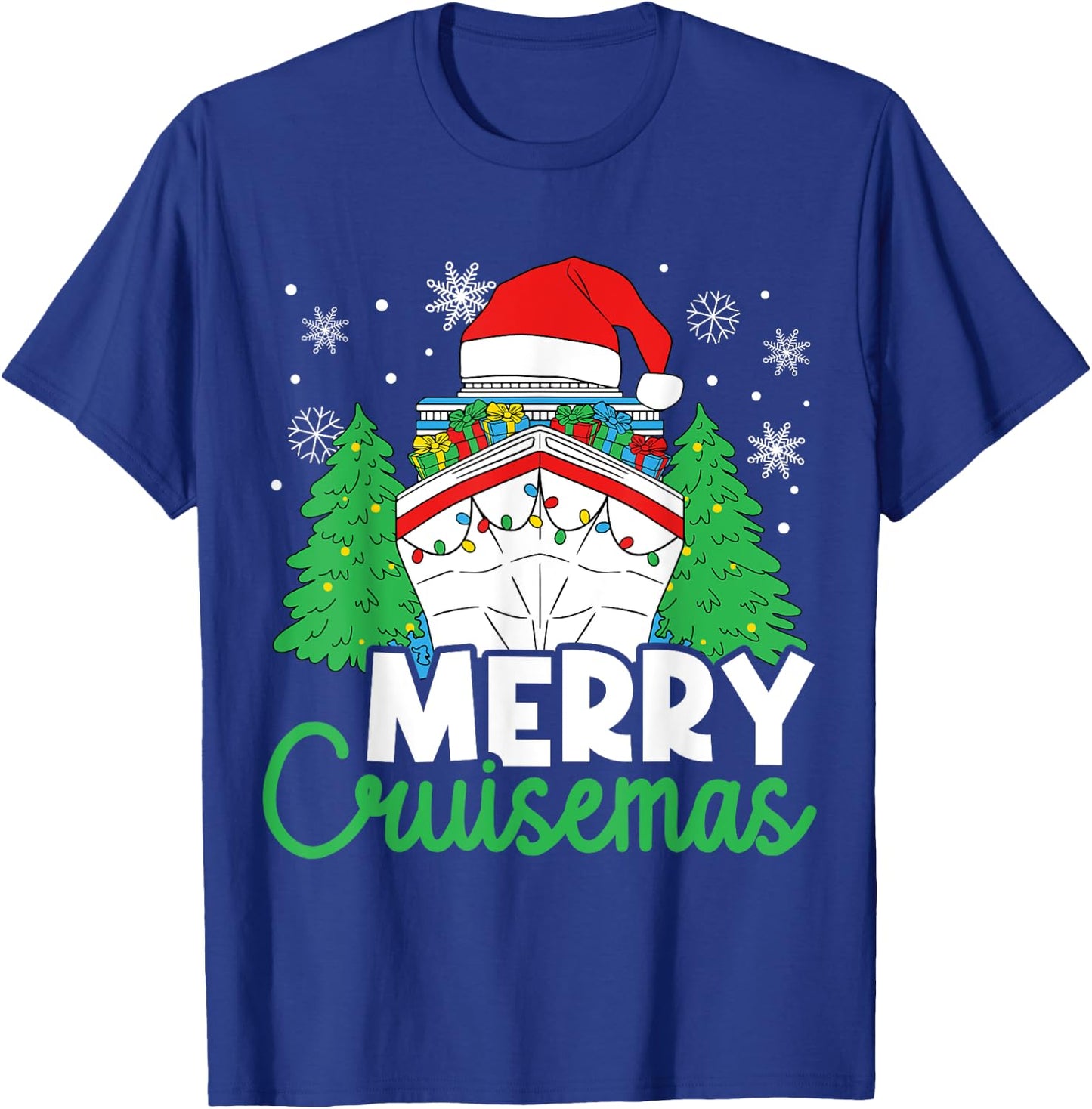 Merry Cruisemas Funny Christmas Family Cruise Ship Vacation T-Shirt - T-Shirt | Royal
