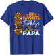 My Favorite Turkeys Calls Me Papa Groovy Thanksgiving Fall T-Shirt - T-Shirt | Royal