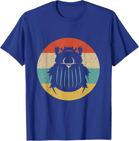 Dung Beetle Entomology Bug Retro Insect Entomologist T-Shirt - T-Shirt | Royal