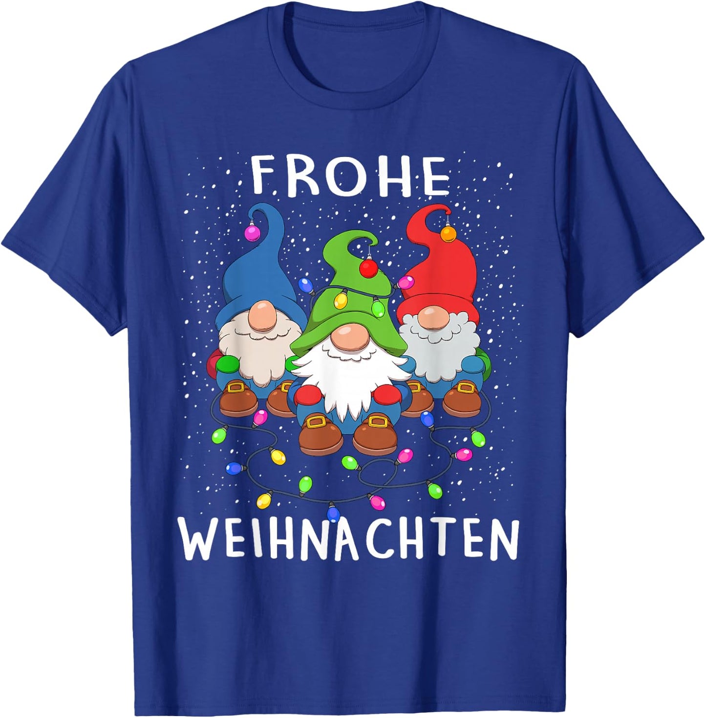 Funny Gnomes Merry Christmas Frohe Weihnachten T-Shirt - T-Shirt | Royal