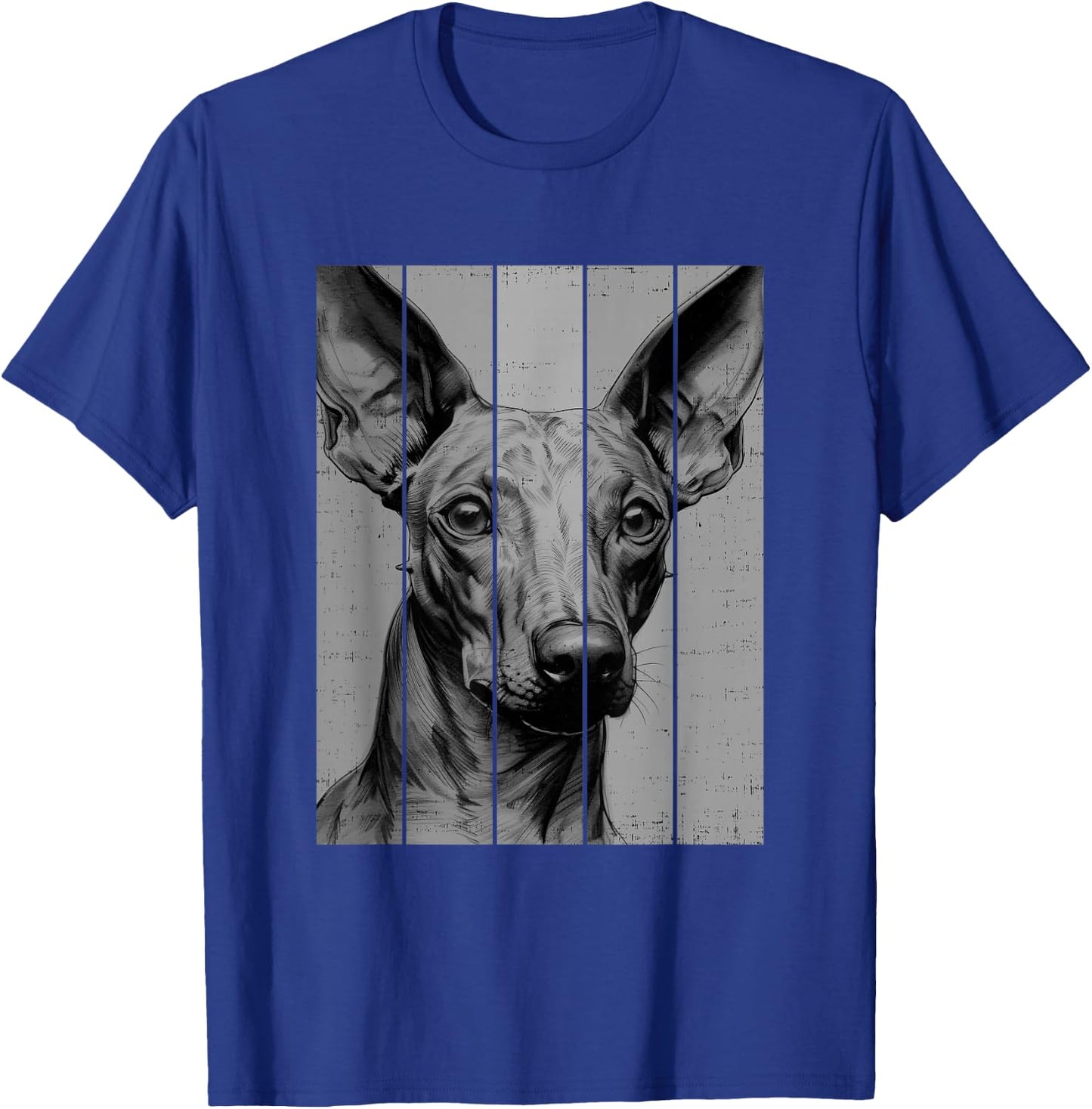 Cool Xoloitzcuintli Xolo Portrait Black And White Style T-Shirt - T-Shirt | Royal