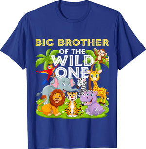 Big Brother Of The Wild One Birthday Animal Safari Jungle T-Shirt - T-Shirt | Royal