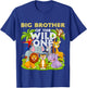 Big Brother Of The Wild One Birthday Animal Safari Jungle T-Shirt - T-Shirt | Royal