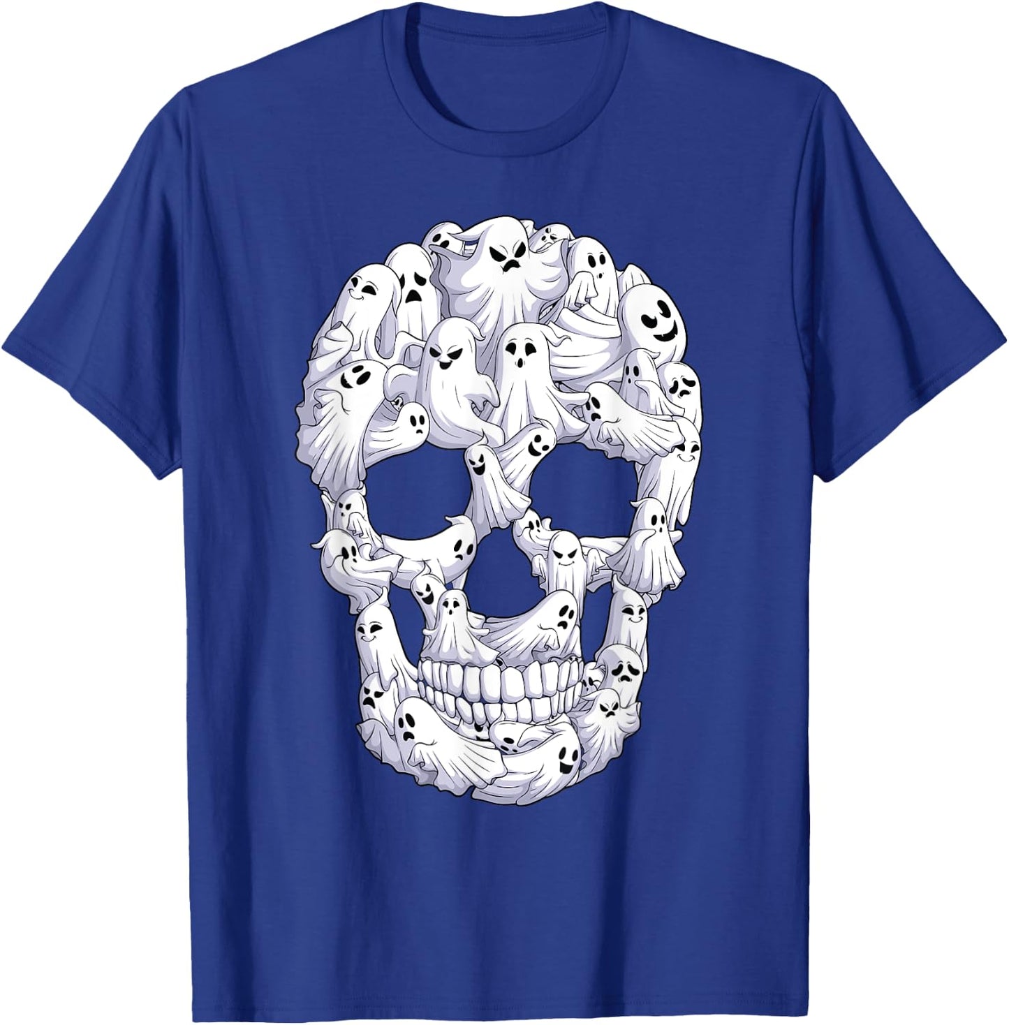 Skull Boo Ghost Funny boo ghosts Halloween costume men women T-Shirt - T-Shirt | Royal
