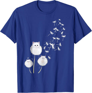 Cat Dandelion Flower SKT T-Shirt - T-Shirt | Royal